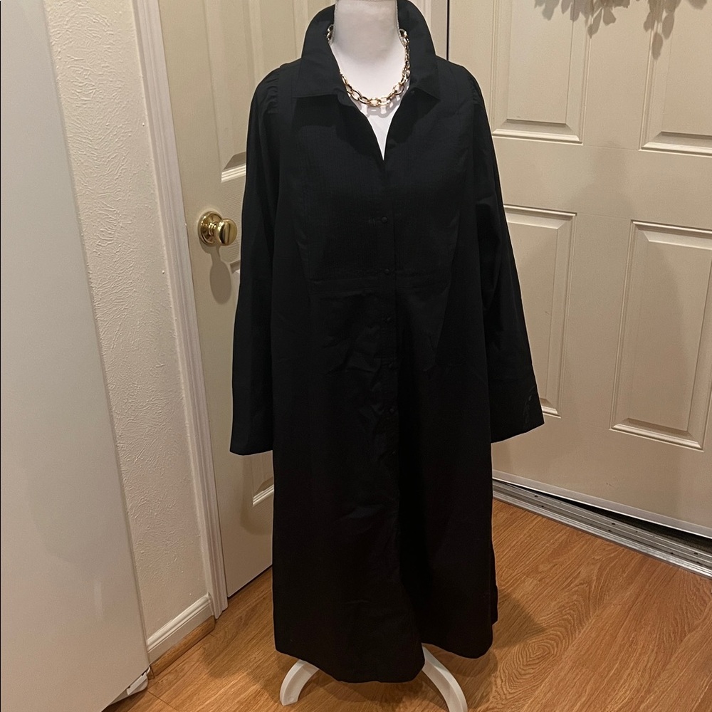 NWT Tuxedo style black, cotton dress